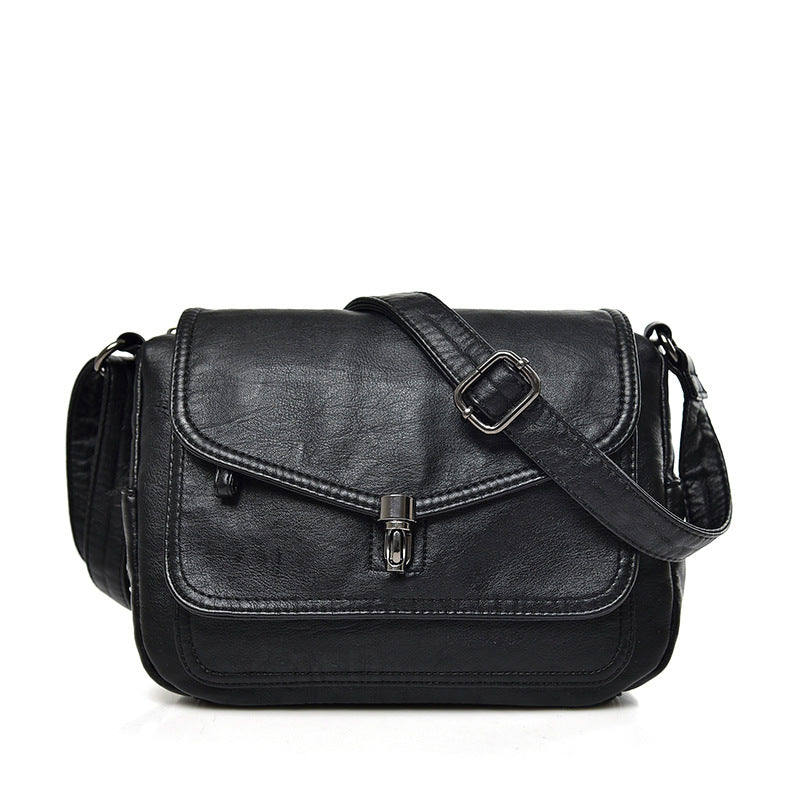 Women's Elegant Soft Leather Popular Retro Fashion Western Women's Shoulder Bag