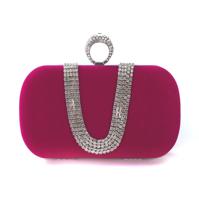 U-shaped Handmade Banquet Clutch Makeup Dress Bags