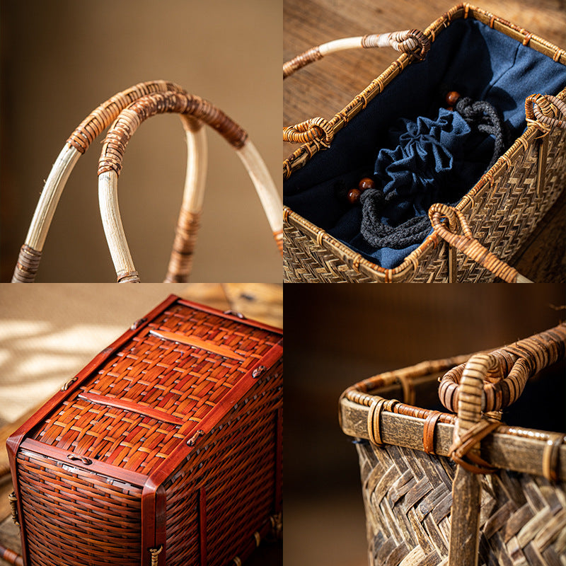 Women's Zen Tea Gown Basket Art Set Women's Handbag