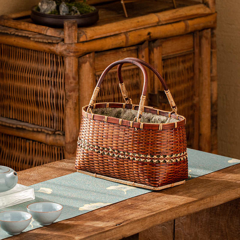 Women's Zen Tea Gown Basket Art Set Women's Handbag