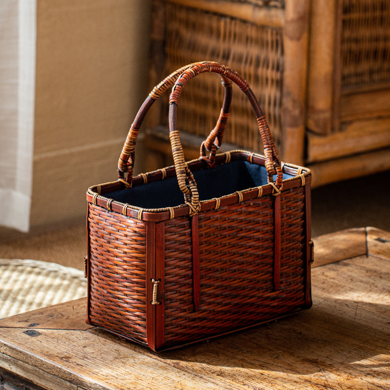 Women's Zen Tea Gown Basket Art Set Women's Handbag