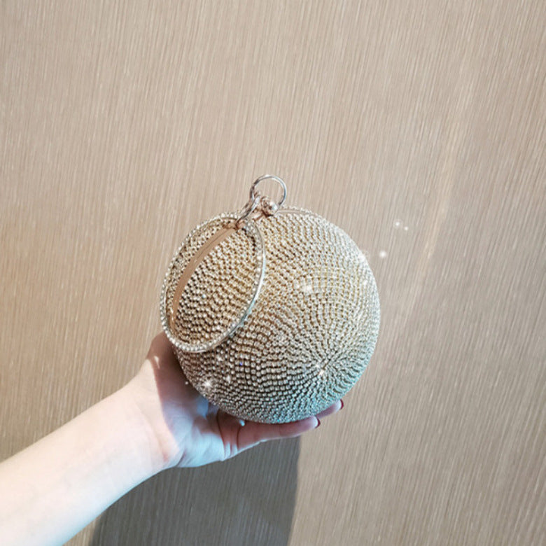 Women's Summer Crystal Diamond Fashion Spherical Dinner Bag
