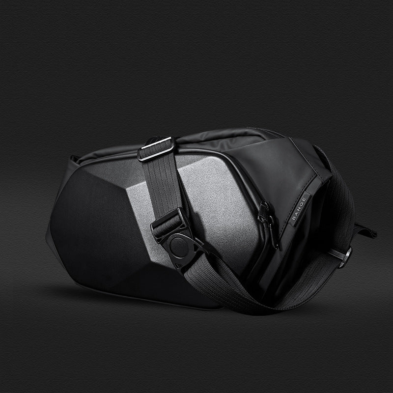 Men's Single Waterproof Trendy Polyhedron Business Hard Men's Chest Bag