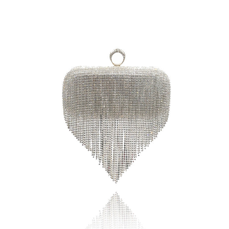 Women's Tassel Wedding Banquet Clutch With Beautiful Dinner Bag