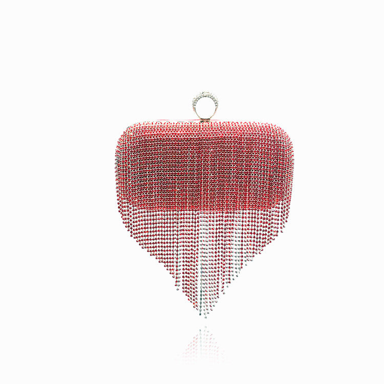 Women's Tassel Wedding Banquet Clutch With Beautiful Dinner Bag