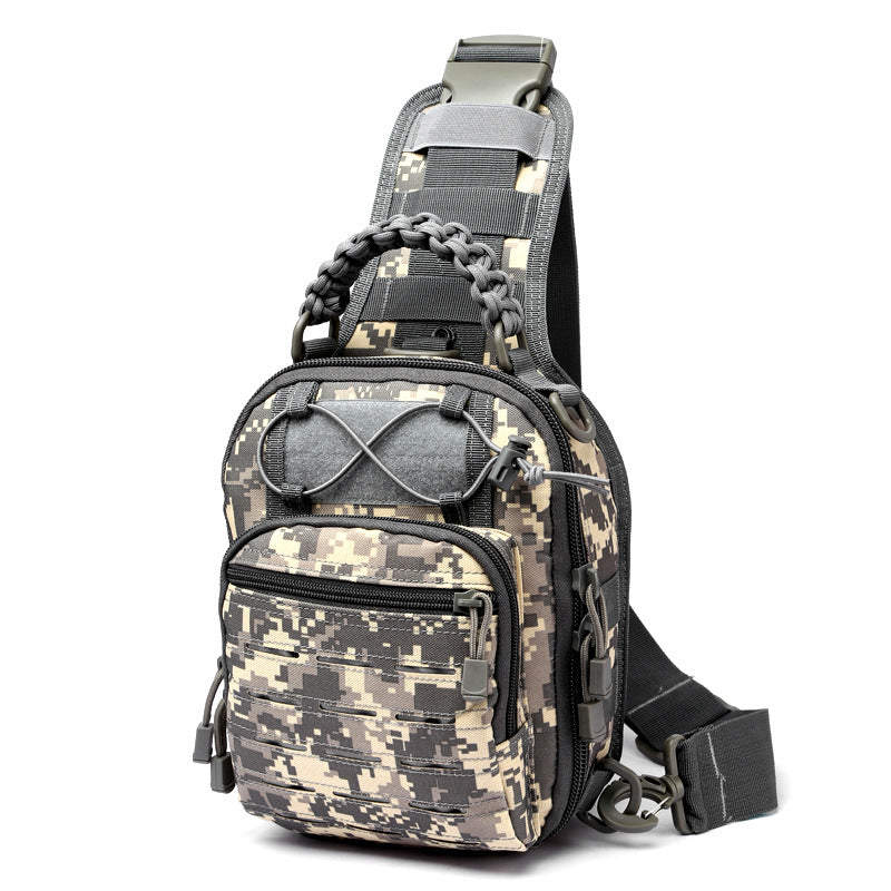 Quality Laser Punching Camouflage Combat Little Men's Chest Bag