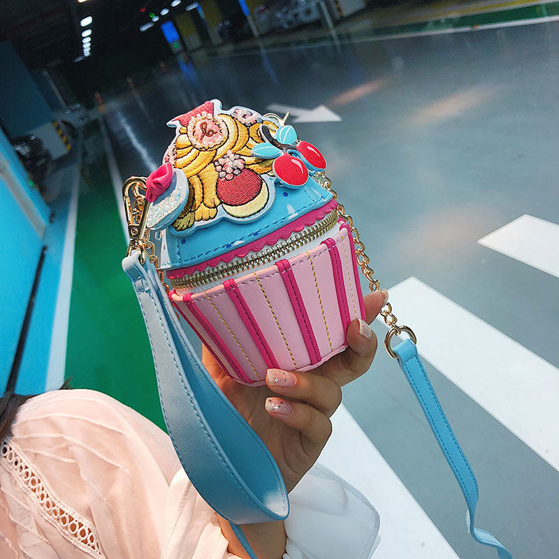 Women's Fashion Personality Creativity Ice Cream Cartoon Young Women's Shoulder Bag