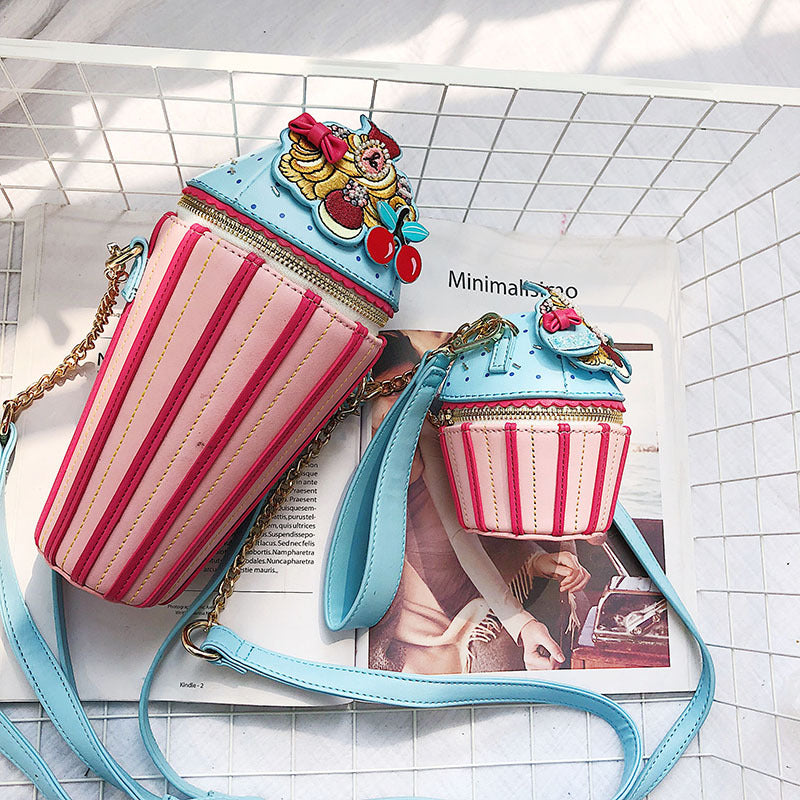 Women's Fashion Personality Creativity Ice Cream Cartoon Young Women's Shoulder Bag