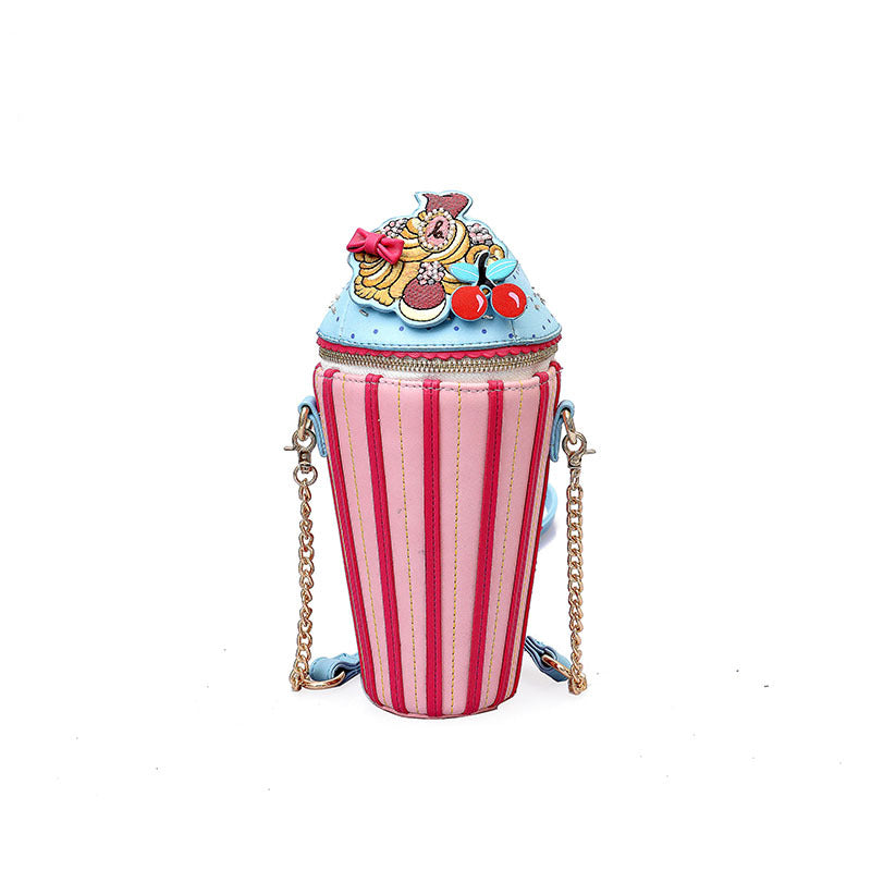 Women's Fashion Personality Creativity Ice Cream Cartoon Young Women's Shoulder Bag