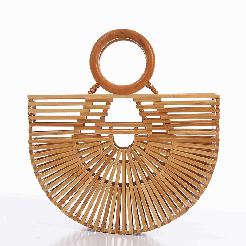 Hollow Basket Straw Woven Beach Portable Women's Shoulder Bag