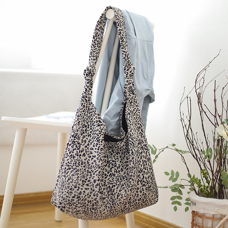Korean Style Large Capacity Simple Western Leopard Print Shoulder Bags