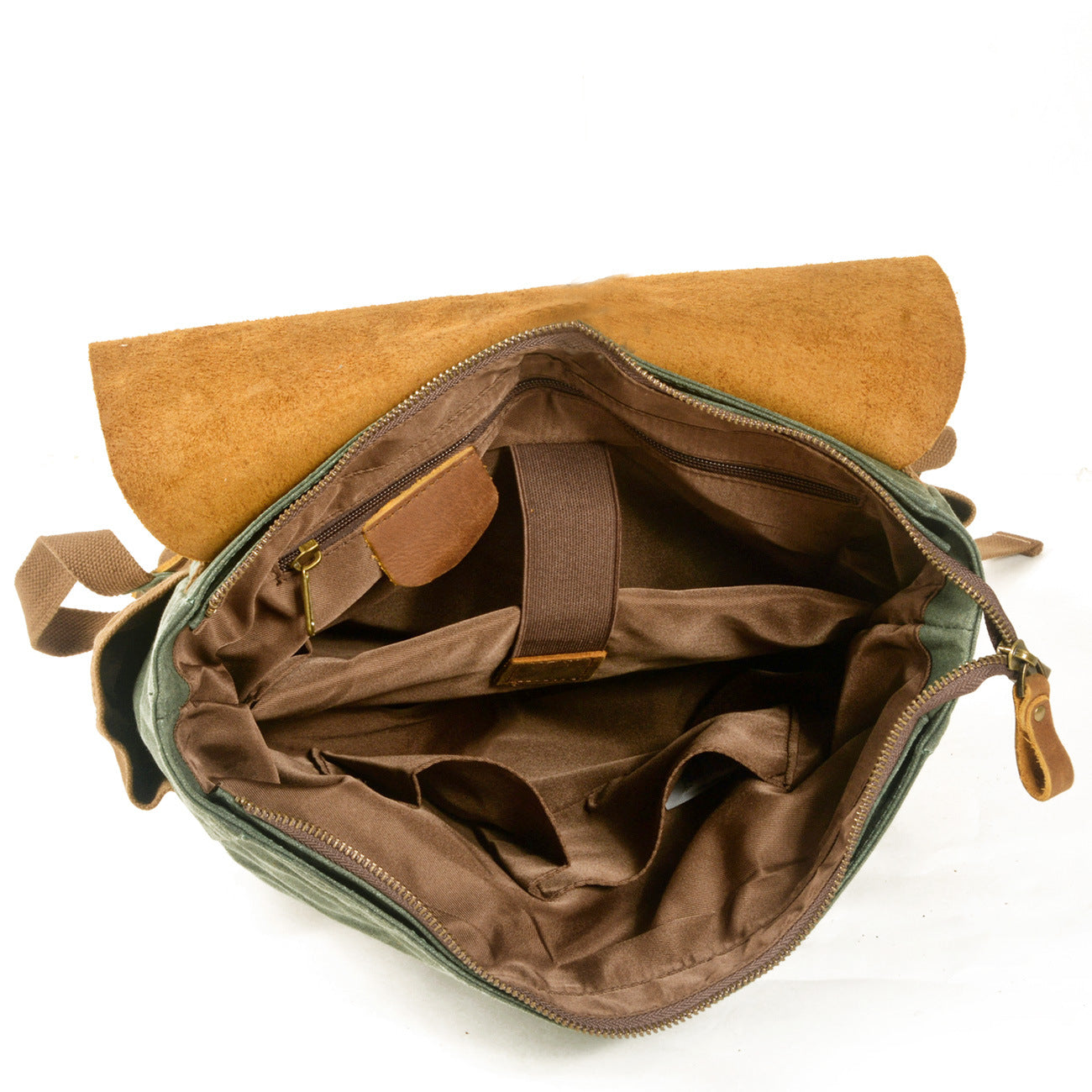 Canvas Stitching Crazy Horse Leather Oil Universal Backpack