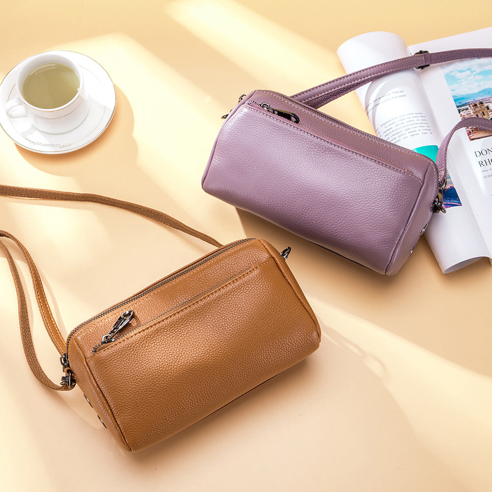 Women's Pillow Soft Leather Large Capacity Genuine Women's Shoulder Bag