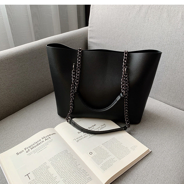 Women's Retro Simple Elegant Large Capacity Portable Tote Bags