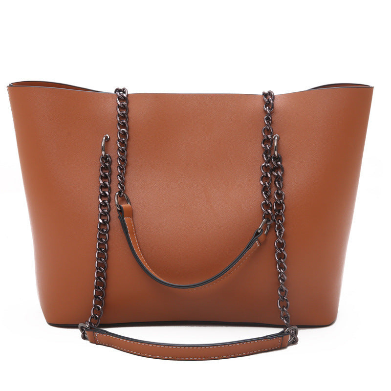 Women's Retro Simple Elegant Large Capacity Portable Tote Bags