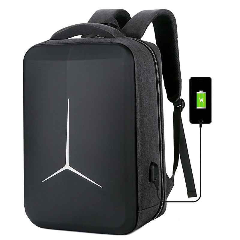 Urban Simple Shaping Leather Oxford Cloth Business Backpack