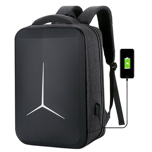 Urban Simple Shaping Leather Oxford Cloth Business Backpack