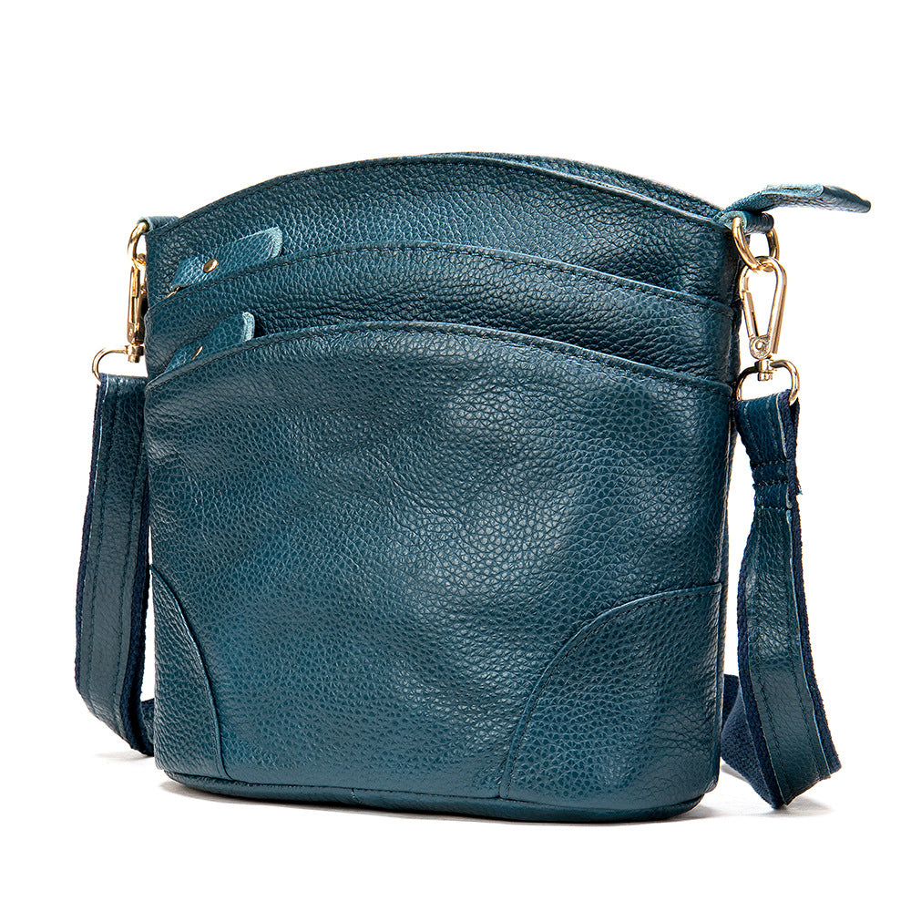 Genuine Leather First Layer Cowhide Mom Women's Shoulder Bag