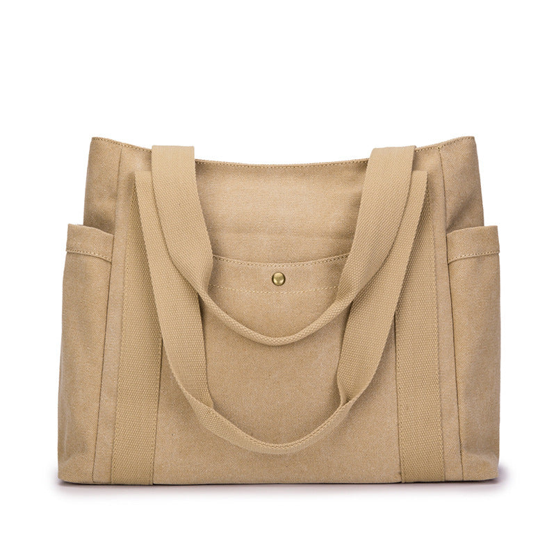 Large Capacity Canvas Out Good-looking Literary Women's Shoulder Bag