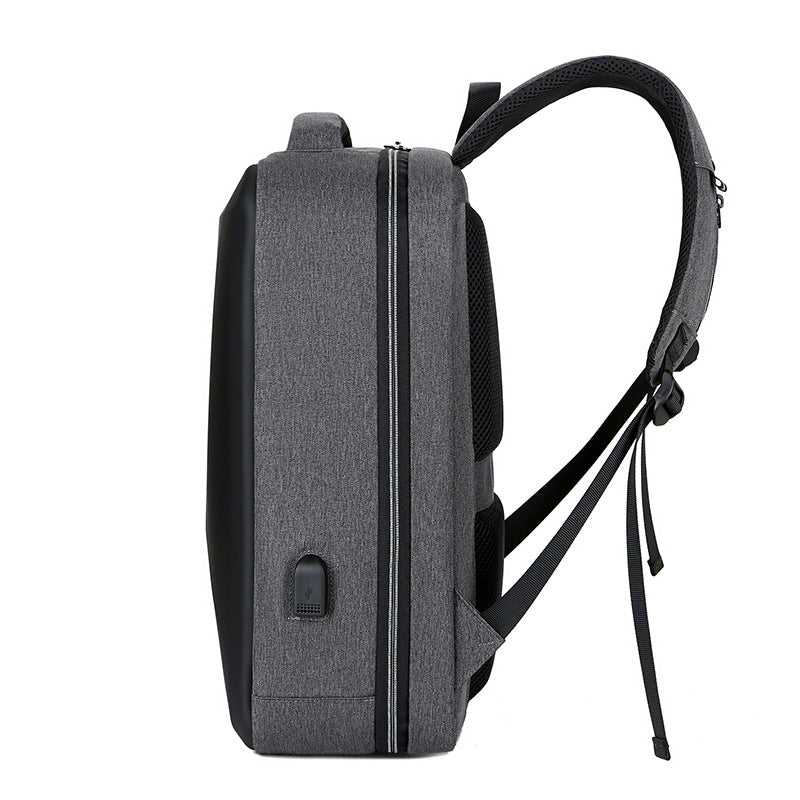 Urban Simple Shaping Leather Oxford Cloth Business Backpack