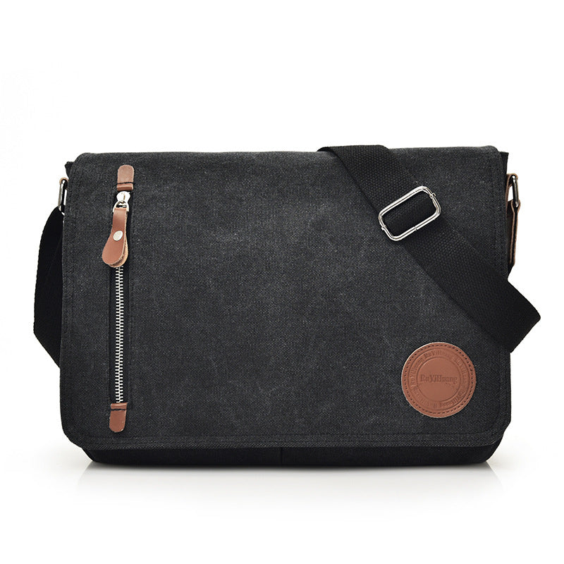 Classic Graceful Men's Trendy Canvas Horizontal Men's Shoulder Bag