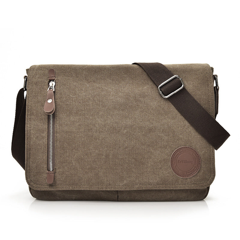 Classic Graceful Men's Trendy Canvas Horizontal Men's Shoulder Bag