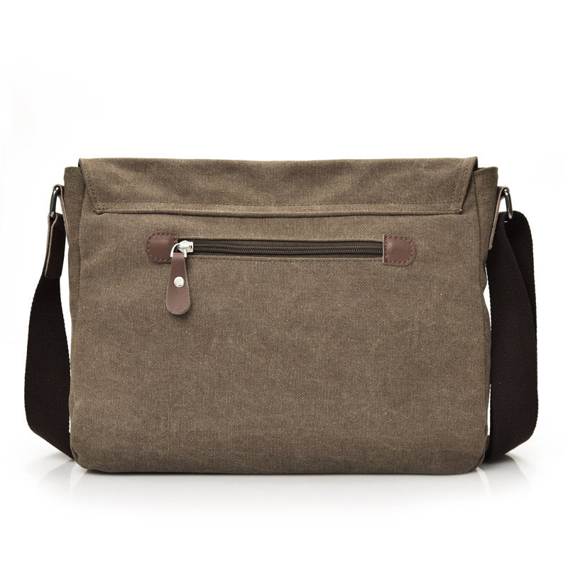 Classic Graceful Men's Trendy Canvas Horizontal Men's Shoulder Bag