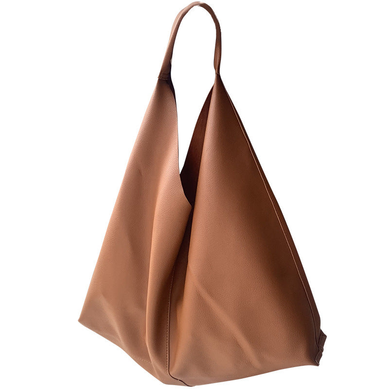 Women's Soft Leather Bed Large Capacity Minimalist Women's Shoulder Bag