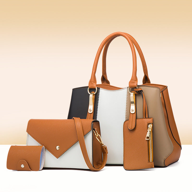 Match Sets Mother Fashion Color Contrast Women's Shoulder Bag