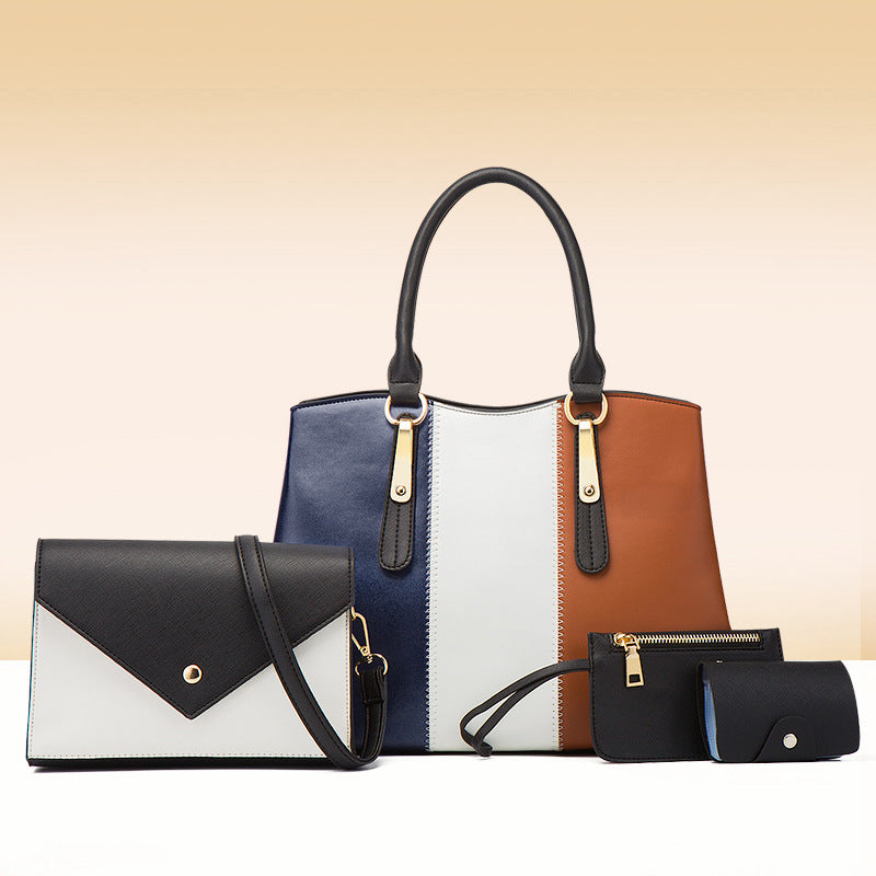 Match Sets Mother Fashion Color Contrast Women's Shoulder Bag