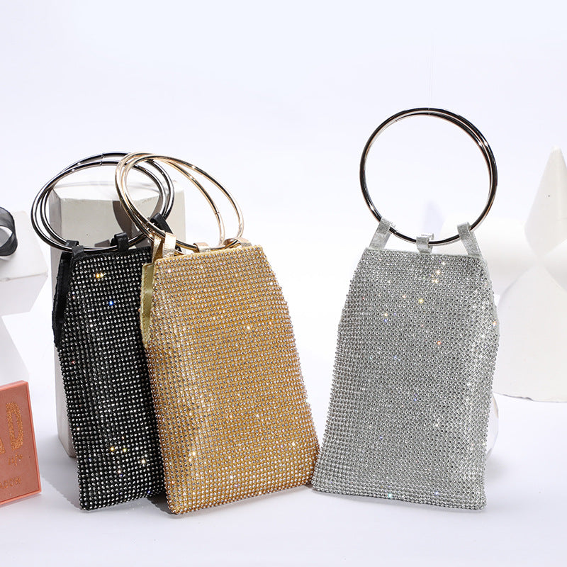 Rhinestone Diamond Dress Banquet Shiny Reflective Dinner Bag