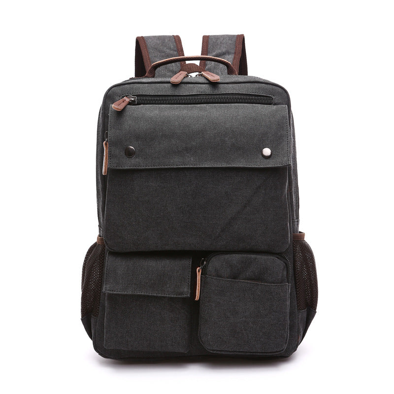 Men's Large Capacity Canvas Fashion Style Universal Backpack