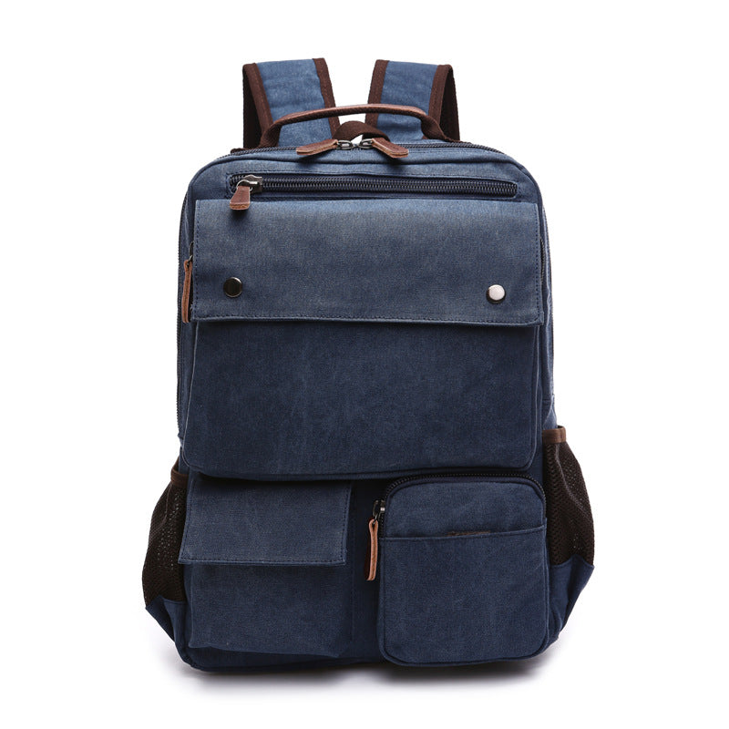 Men's Large Capacity Canvas Fashion Style Universal Backpack