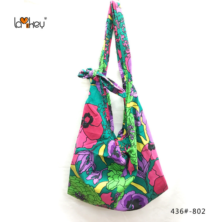 Women's Big Linen Cotton Printed Cloth Can Be Bags