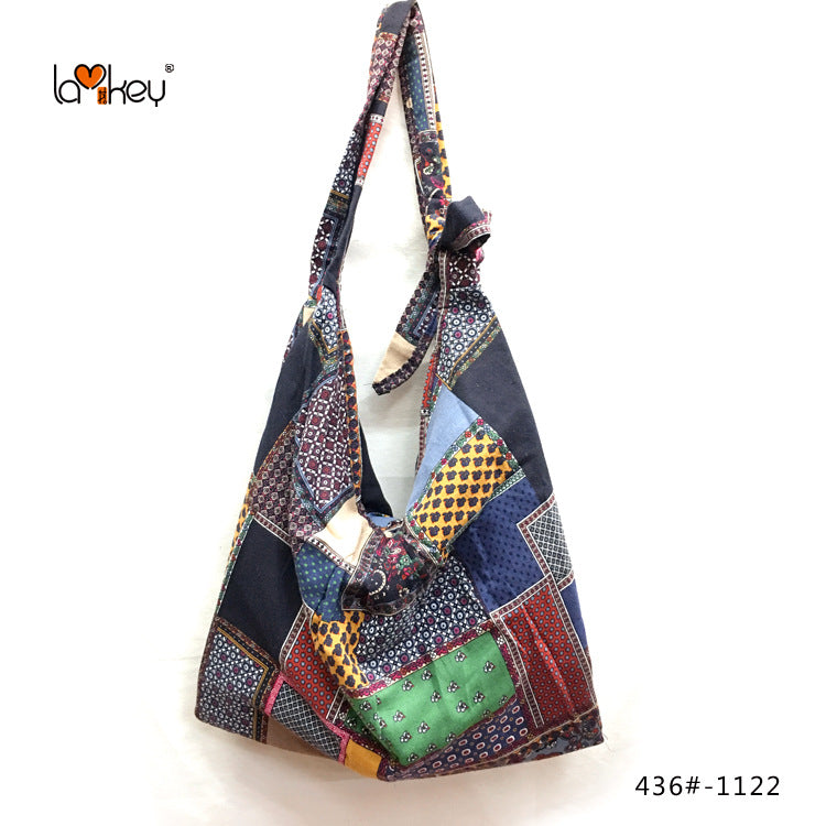 Women's Big Linen Cotton Printed Cloth Can Be Bags