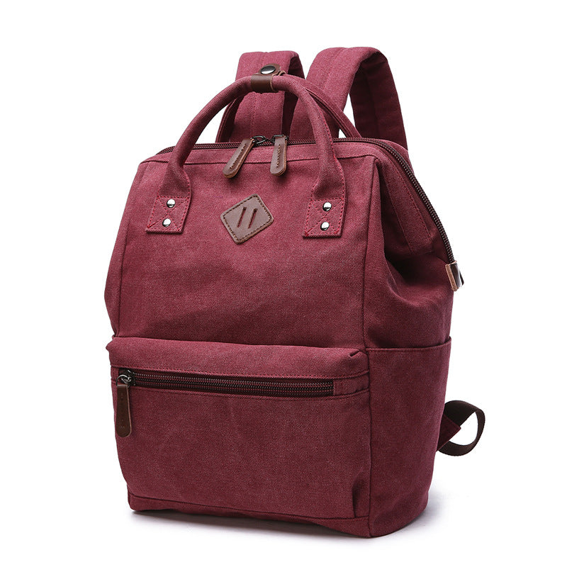 Shell Shape Trendy Fan Canvas Computer Universal Backpack