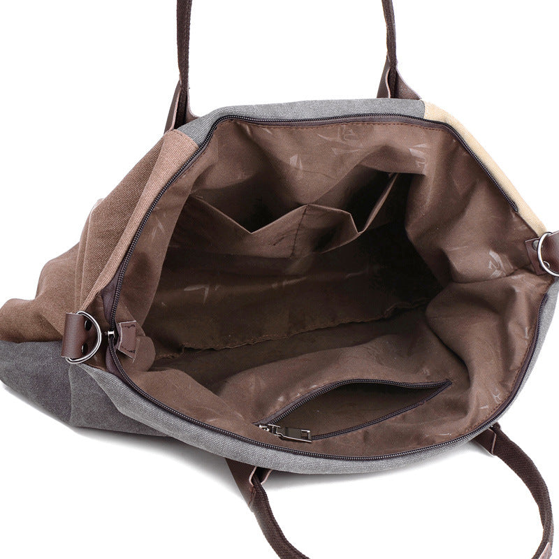 Women's Trending Iti Canvas Korean Style Fashionable Vintage Printed Portable Women's Messenger Bag