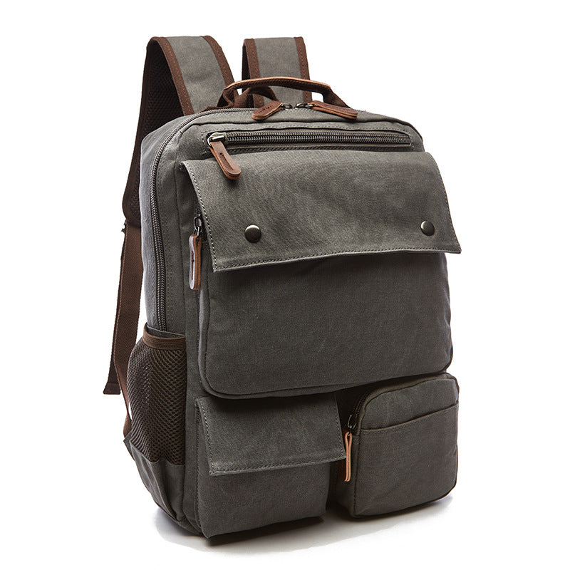 Men's Large Capacity Canvas Fashion Style Universal Backpack
