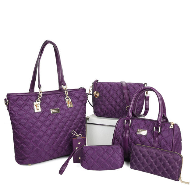Women's Spring Nylon Cloth Embroidery Thread Portable Women's Shoulder Bag