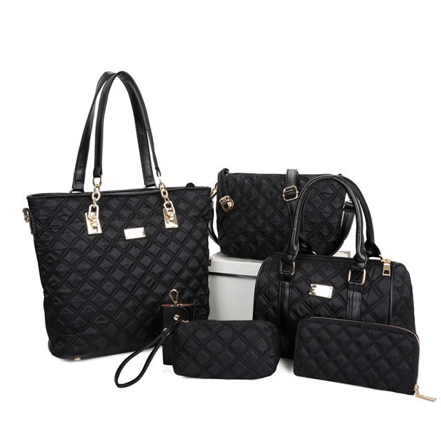 Women's Spring Nylon Cloth Embroidery Thread Portable Women's Shoulder Bag