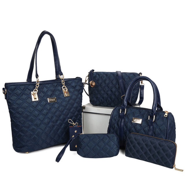 Women's Spring Nylon Cloth Embroidery Thread Portable Women's Shoulder Bag