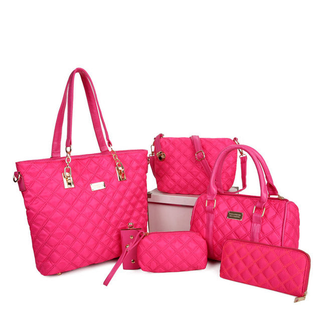 Women's Spring Nylon Cloth Embroidery Thread Portable Women's Shoulder Bag