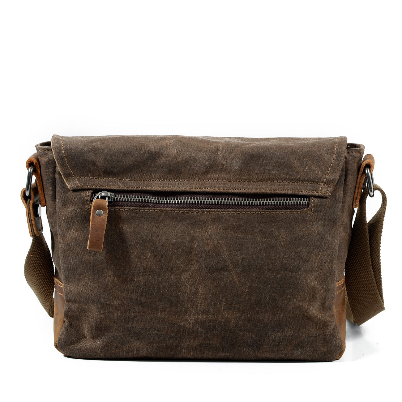 Men's Retro Canvas Simple Waterproof Horizontal Men's Briefcase