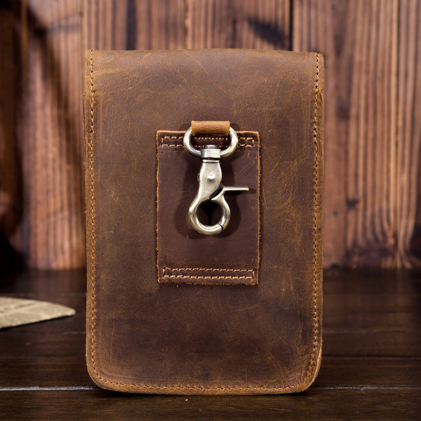 Men's Horse First Layer Cowhide Pants Pannier Mobile Bags