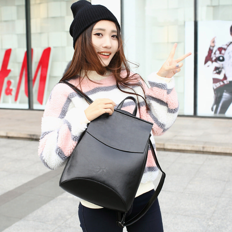 Female Genuine Made Korean Preppy Style Women's Leather Bag