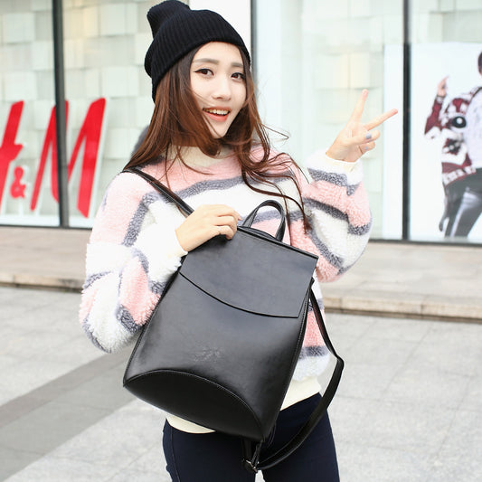Female Genuine Made Korean Preppy Style Women's Leather Bag