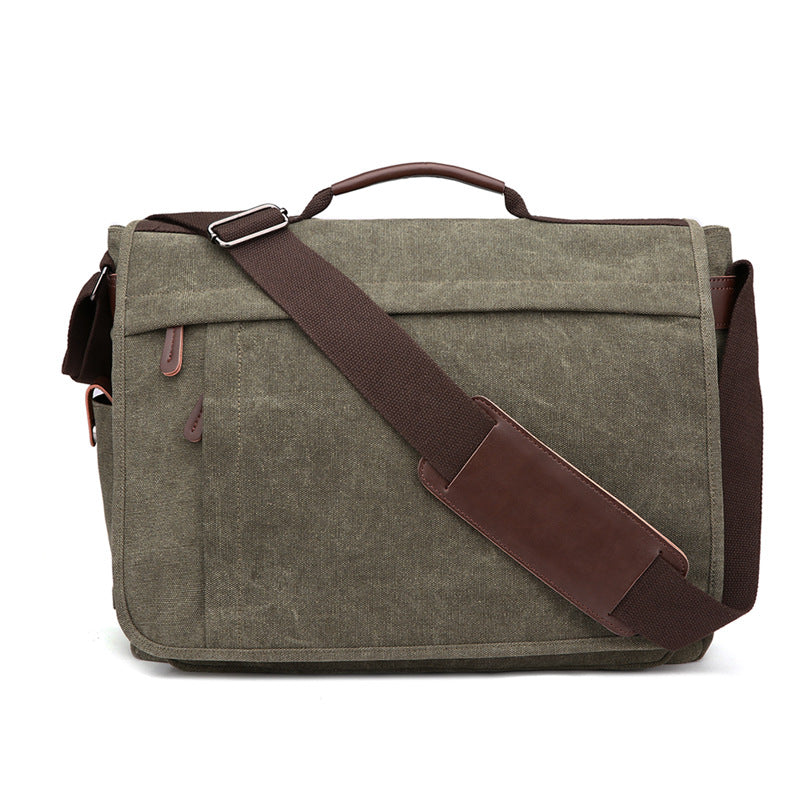 Men's Canvas Practical Business Computer Large Size Men's Shoulder Bags