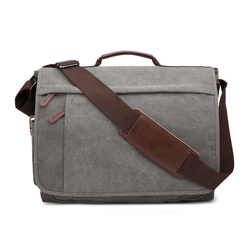 Men's Canvas Practical Business Computer Large Size Men's Shoulder Bags
