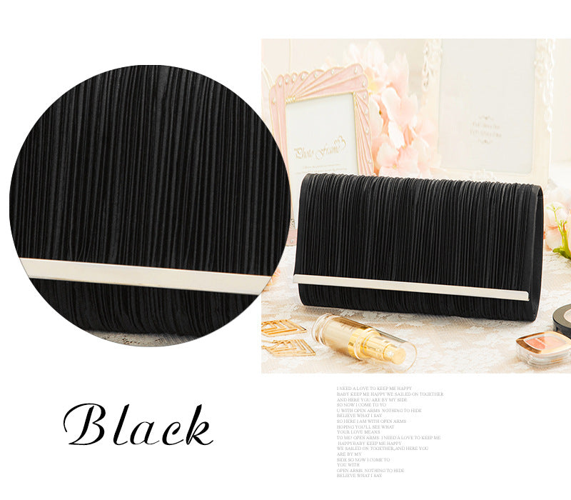 Women's Party Pleated Jewelry Simple Cocktail Women's Clutch