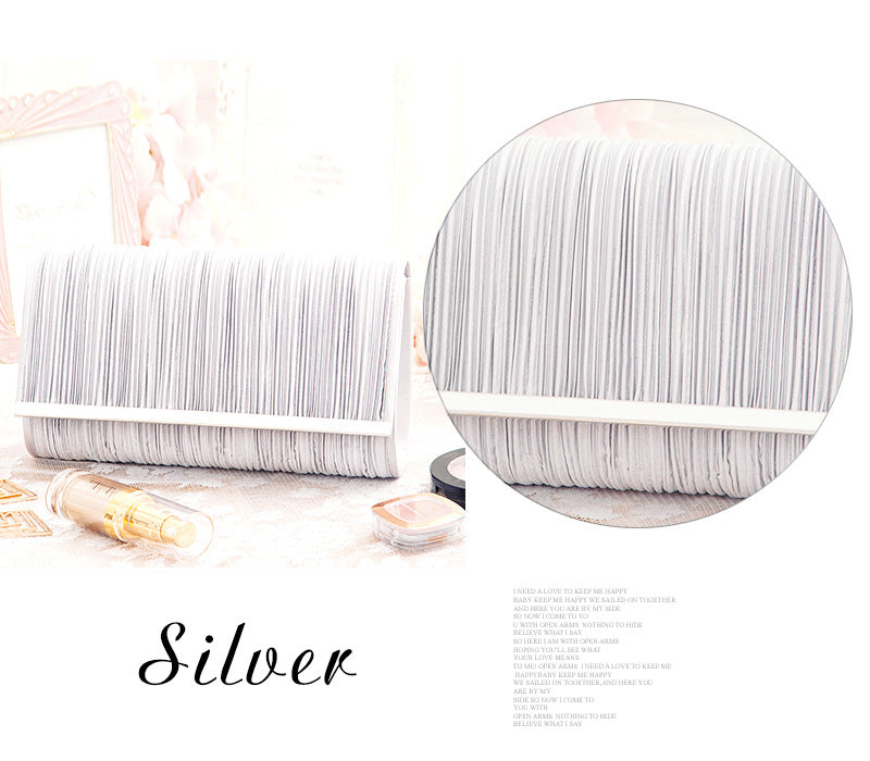 Women's Party Pleated Jewelry Simple Cocktail Women's Clutch
